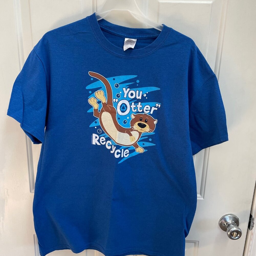 You Otter Recycle t shirt size large